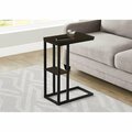 Daphnes Dinnette 25 in. Accent Table, Espresso - Black Metal DA2453385